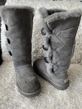 UGG tall Bailey button grey boots, Uk size 8.5,EUR Size 41