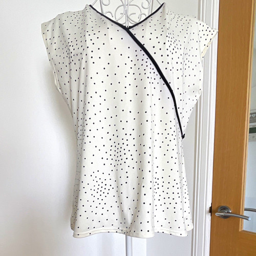 Saloos white black polka dot - white/black,