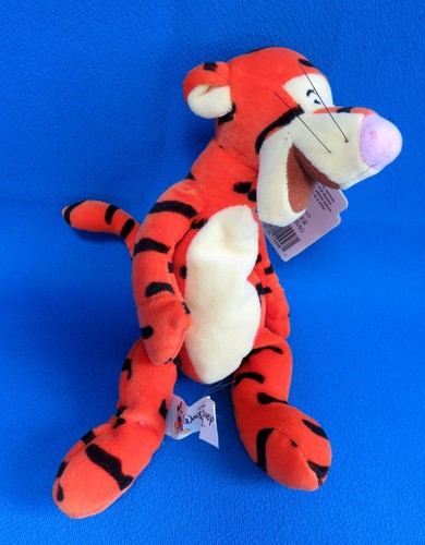 Tigger floppy beanie plush - tigger, 10"