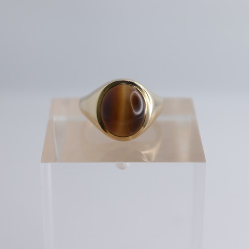 Hallmarked 9ct large tiger - hallmarked,