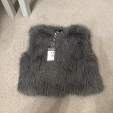 Girls Primark Grey Faux Fur