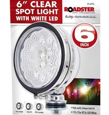 2X 6" 12V Bright White LED Chrome Car Van Truck Spotlights Spot Fog Light Lamps