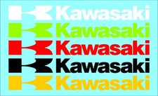 Kawasaki motorbike stickers - x2,