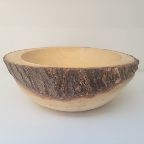 Large rustic wooden bowl - wooden,