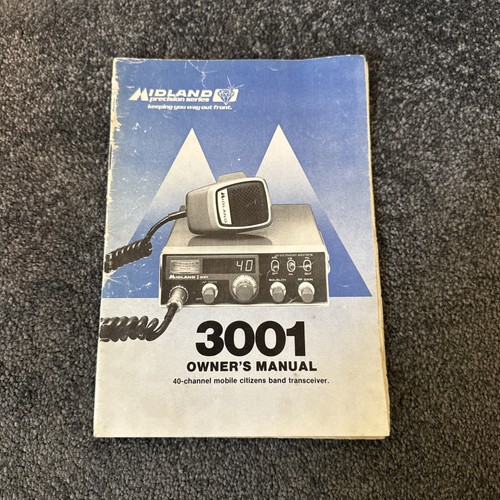 Midland 3001 owners - owners, manual