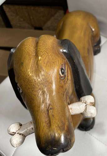 Vintage wooden dachshund - dachshund,