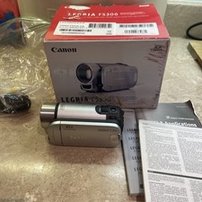 Canon Legria FS306 Handheld High Definition Camcorder Silver - needs new battery