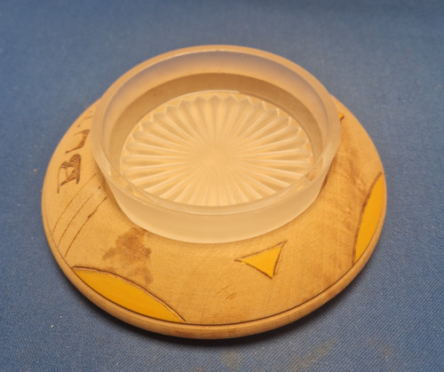 Vintage wooden butterdish - wooden,
