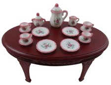 Dolls House Pink Floral Dinner