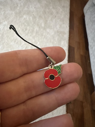 Vintage poppy charm mobile - charm,