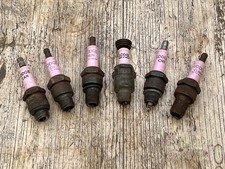 6 x Vintage Lodge Spark Plugs