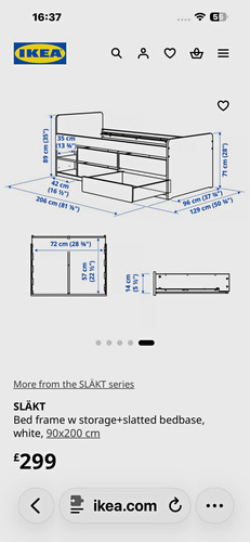 Ikea släkt single bed - single,