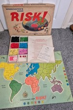 Vintage 1960's Waddington's Risk! Board Game White Box Edition 100% Complete 