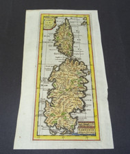 Antique Map of Sardinia and Corsica  by Philipp Cluver 1697