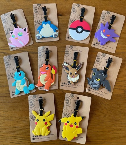 Pokemon luggage tag with name - pokemon,