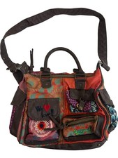 Desigual Multicolour Patterned Shoulder Bag with Embroidered Accents