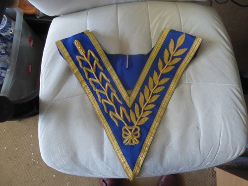 Masonic sash blue and gold - blue,