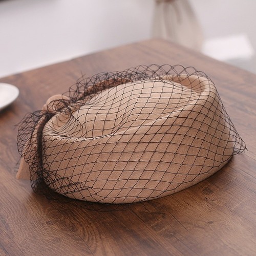 Womens pillbox hat with floral - pillbox,