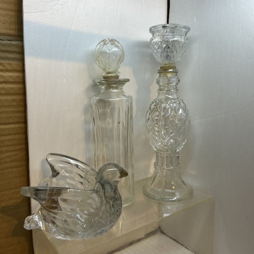 Avon clear glass dispensers - glass,