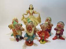 RARE  WADE 'SNOW WHITE & THE SEVEN DWARFS'  FIGURINES - CIRCA 1930'S