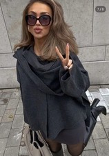 ZARA GREY WOOL BLEND CHUNKY