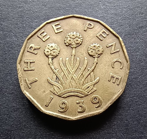 1939 brass threepence - 1939,