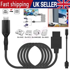 For Nintendo Gamecube Super NES/SNES N64 To HDMI Adapter Converter HD Cable UK