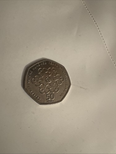 Rare 50p coin celebrating one - rare,