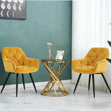 Set of 2 Velvet Chairs with