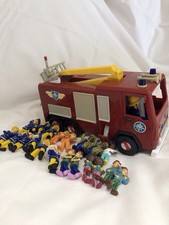Fireman Sam Fire Engine with extendable ladder/platform & Figures Bundle #+