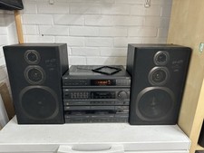 VINTAGE RETRO JVC DR E51BK STEREO DOUBLE CASSETTE HI FI WITH SPEAKERS