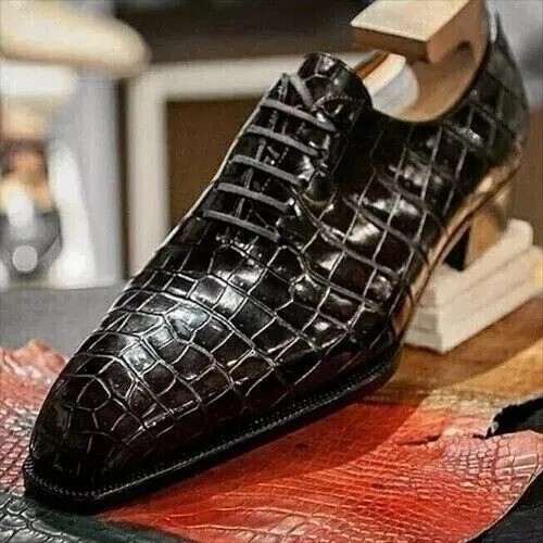 Men handmade black leather - black,