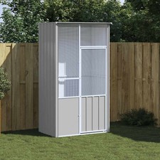 Bird Cage Bird House Budgie Aviary Outdoor Parrot Cage Galvanised Steel vidaXL