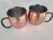 Set of 2 Hammered Copper