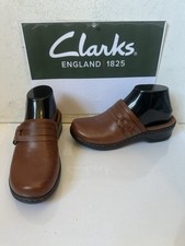 Clarks Brown Leather Clog Size