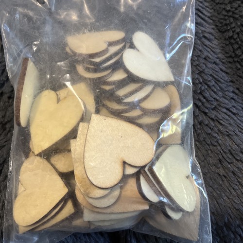 Bag 5cm wooden hearts for - bag,
