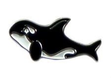 Killer Orca Whale Metal Enamel Pin Badge Sea mammal boat ship marine fish 