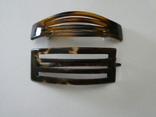 Antique 1920s & Vintage 70s Hair Clips Barrettes Faux Tortoiseshell Ladies VGC