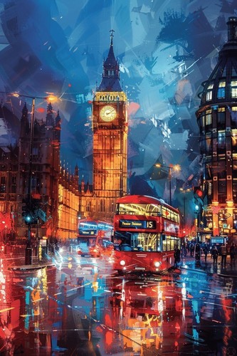 London big ben red - ben, bus