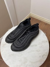 Mens Nike Air Max 97s Trainers Shoes Size UK 10.5 Triple Black Good Condition