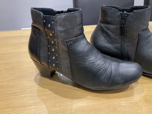 Rieker ladies black leather - rieker,