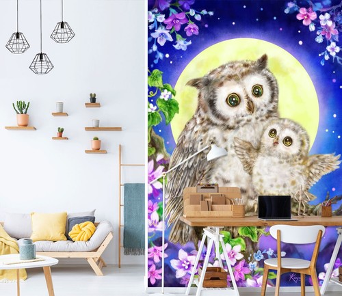 Lovely owl b370 - 3d, wallpaper