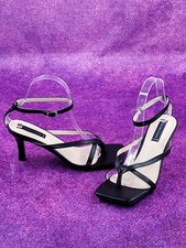 New Black Kitten Heel Sandal