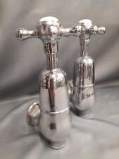 CHROME GLOBE TAPS FULLY  REFURBISHED, BATH MOUNTED TAPS