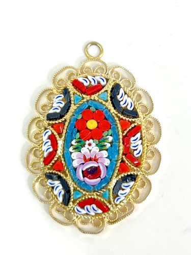 Vintage micro mosaic flower - vintage,