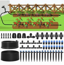 Irrigation System Kit, Automatic Garden Watering System with 1/4" & 1/2" Fast-L