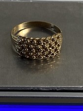 9ct Yellow Gold 4 Row Keeper