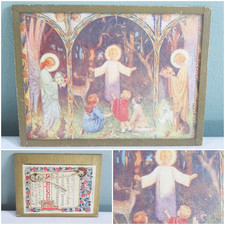 Vintage Religious Wall Plaque Margaret Tarrant All Things Wise Attendance Award