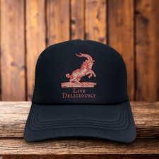 The Witch Live Deliciously Mens Trucker Hat Black Robert Eggers Witchcraft Cap
