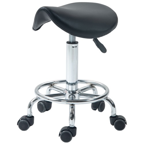 Homcom saddle chair rolling - homcom,